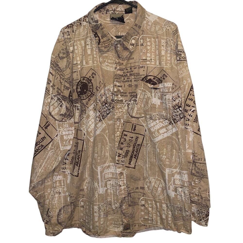 Vintage Y2K PNB Nation AOP All Over Print Button Up Shirt 2XL Graffiti Hip Hop